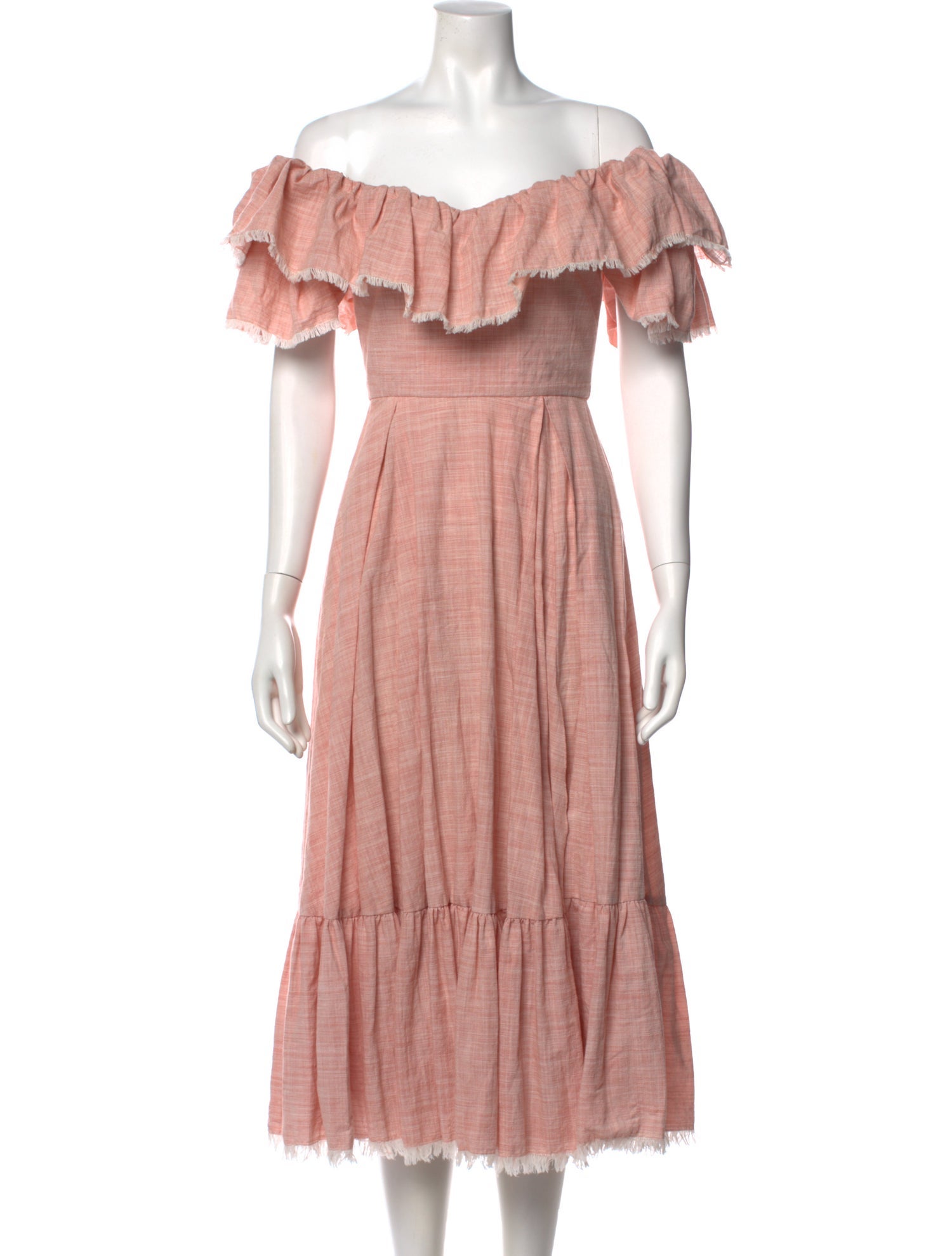 Divine Heritage Off-The-Shoulder Midi Length Dress