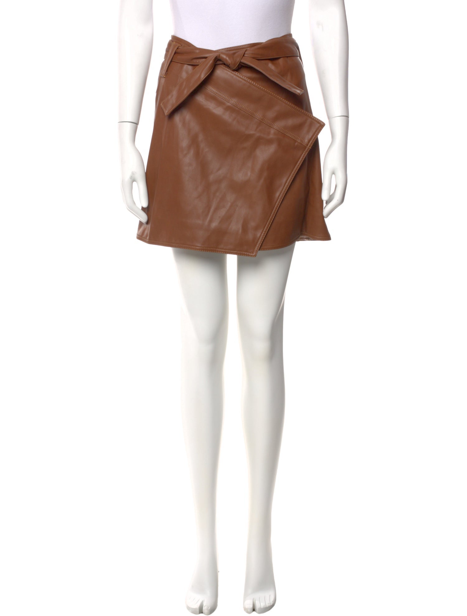 Divine Heritage Vegan Leather Mini Skirt