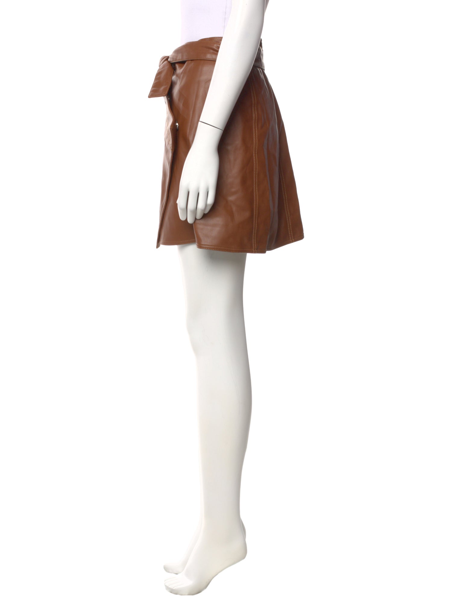 Divine Heritage Vegan Leather Mini Skirt