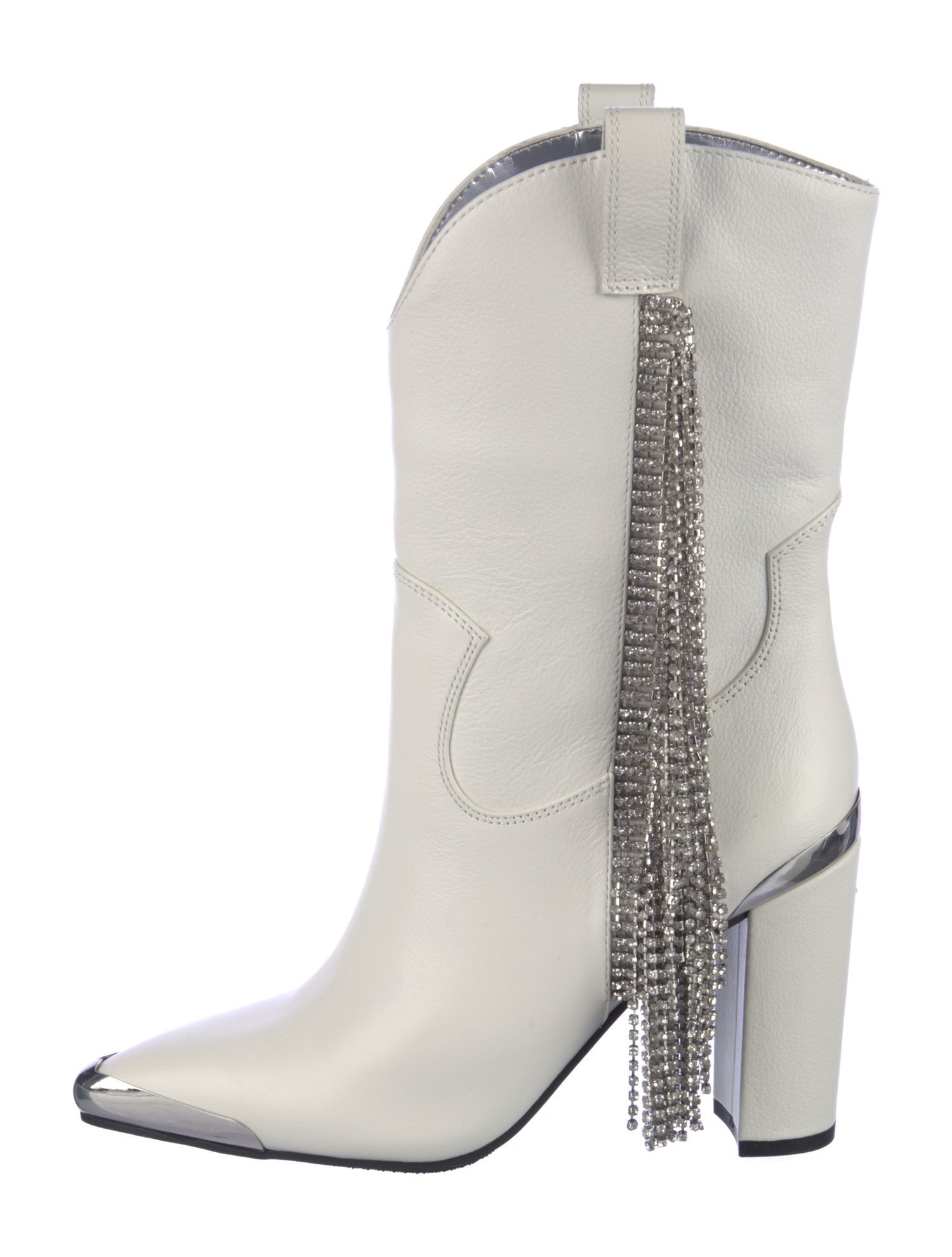 Daniel x Diamond Leather Crystal Embellishments Boots w/ Tags