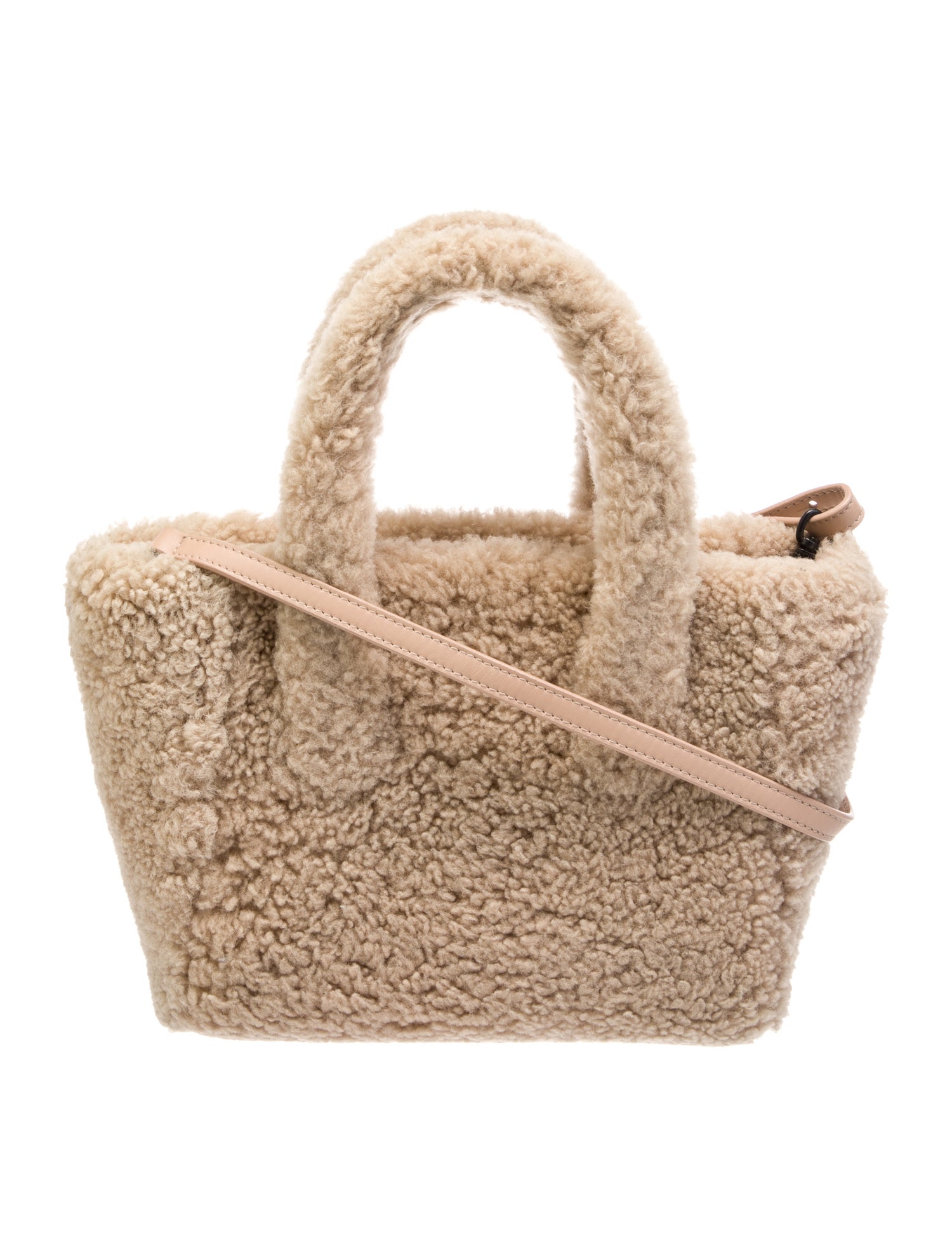 Dagne Dover Shearling Top Handle Bag