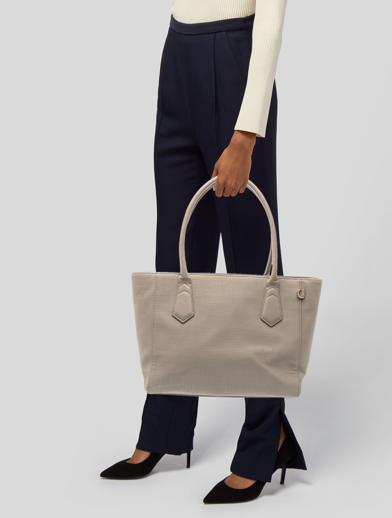Dagne Dover Saffiano Leather Top Handle Bag