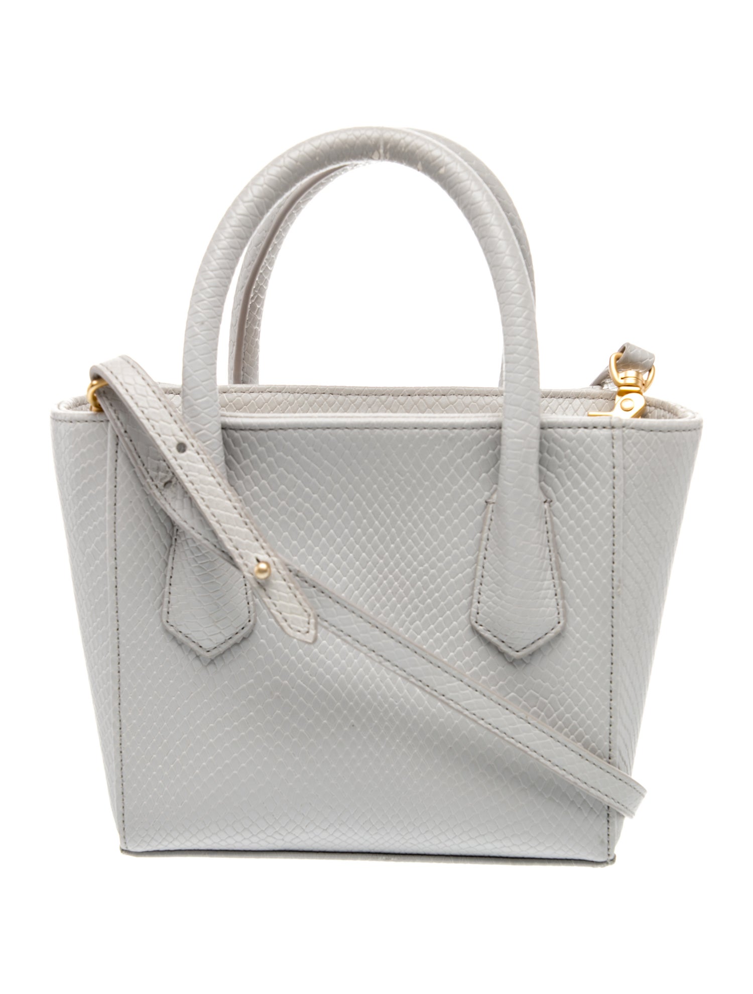 Dagne Dover Embossed Leather Top Handle Bag