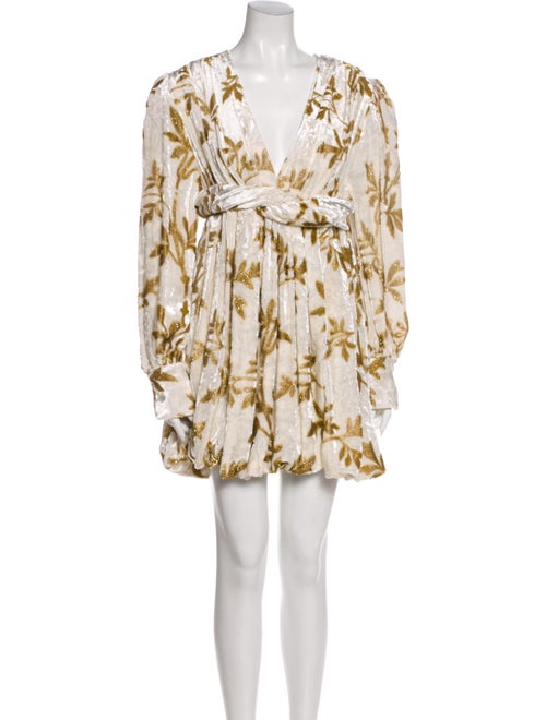 Dodo Bar Or Printed Mini Dress w/ Tags Metallic