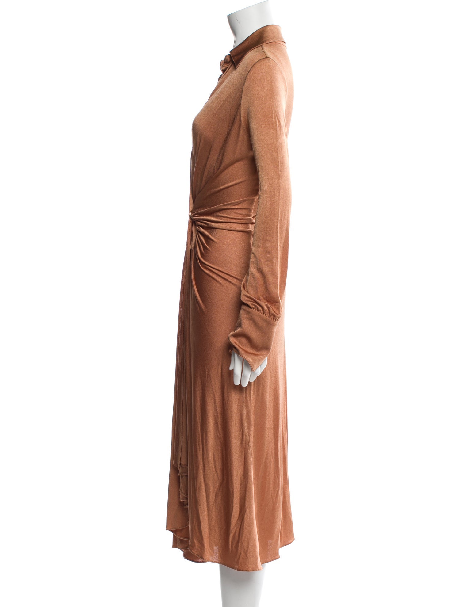 Dodo Bar Or V-Neck Long Dress - Orange Dresses, Clothing - WDDBR27628 | The  RealReal