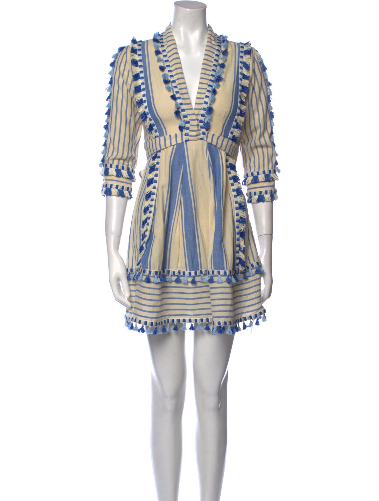 【Dodo Bar Or】メタリックニット briefs Dodo Bar Or Striped Mini Dress - Blue Dresses, Clothing
