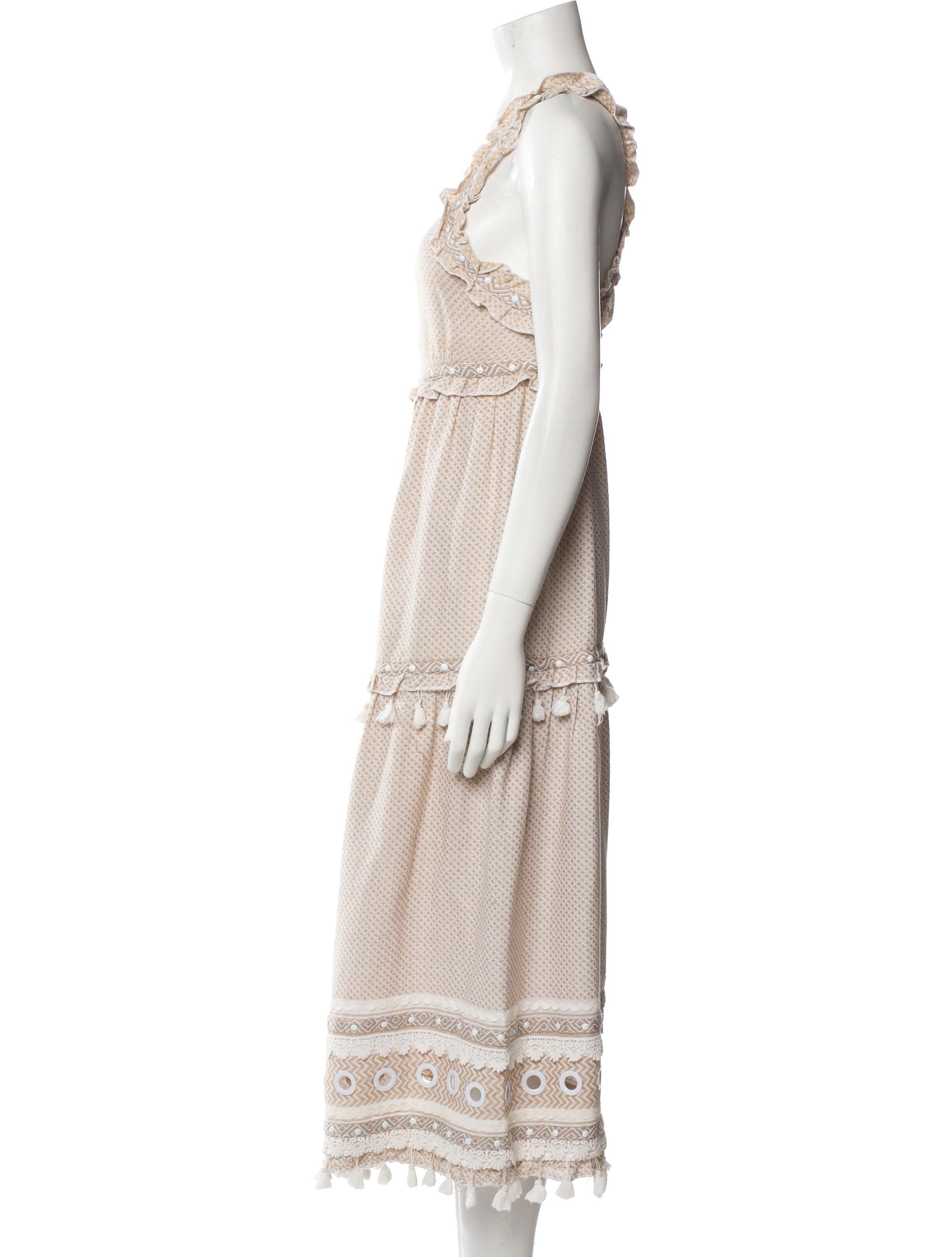 Dodo Bar Or Square Neckline Midi Length Dress