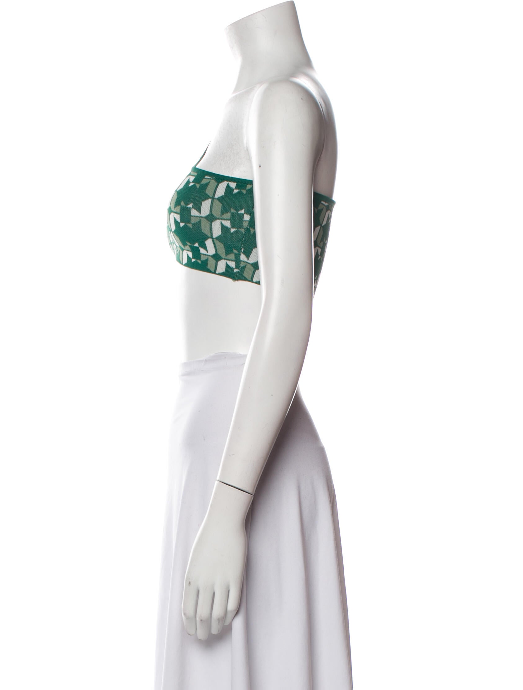 Dodo Bar Or Printed One-Shoulder Crop Top