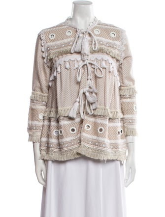 Dodo Bar Or Tweed Pattern Denim Jacket