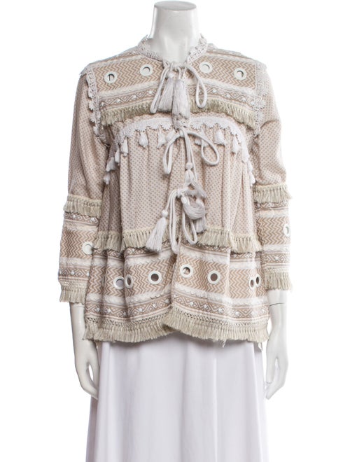 Dodo Bar Or Tweed Pattern Denim Jacket