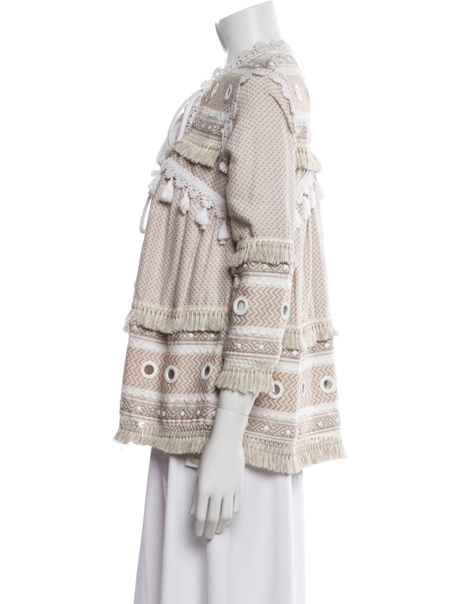 Dodo Bar Or Tweed Pattern Denim Jacket