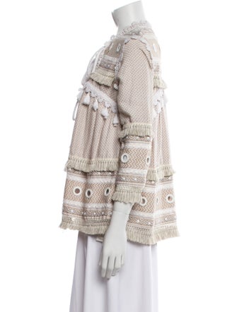 Dodo Bar Or Tweed Pattern Denim Jacket