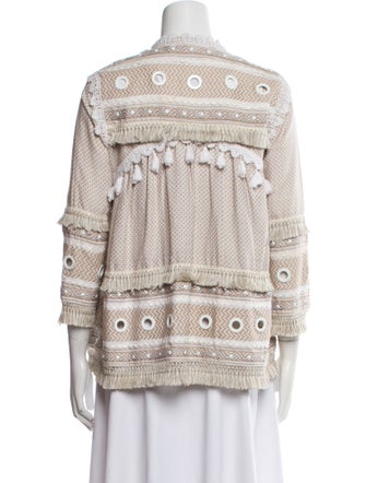 Dodo Bar Or Tweed Pattern Denim Jacket