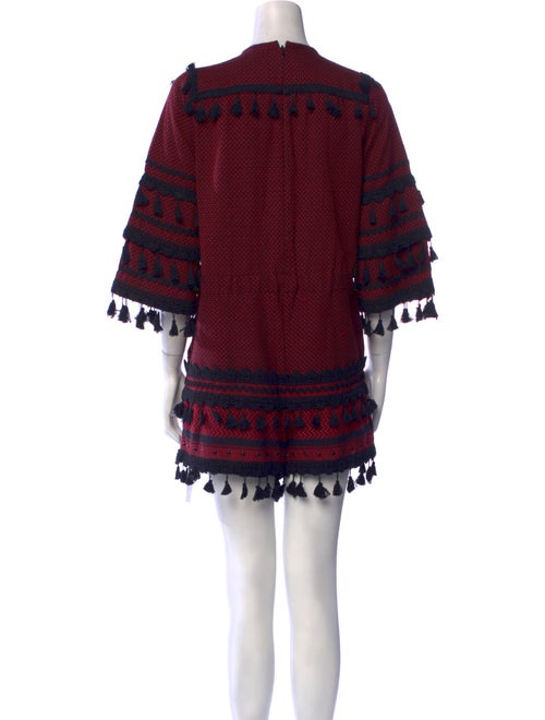 Dodo Bar Or Printed Plunge Neckline Romper