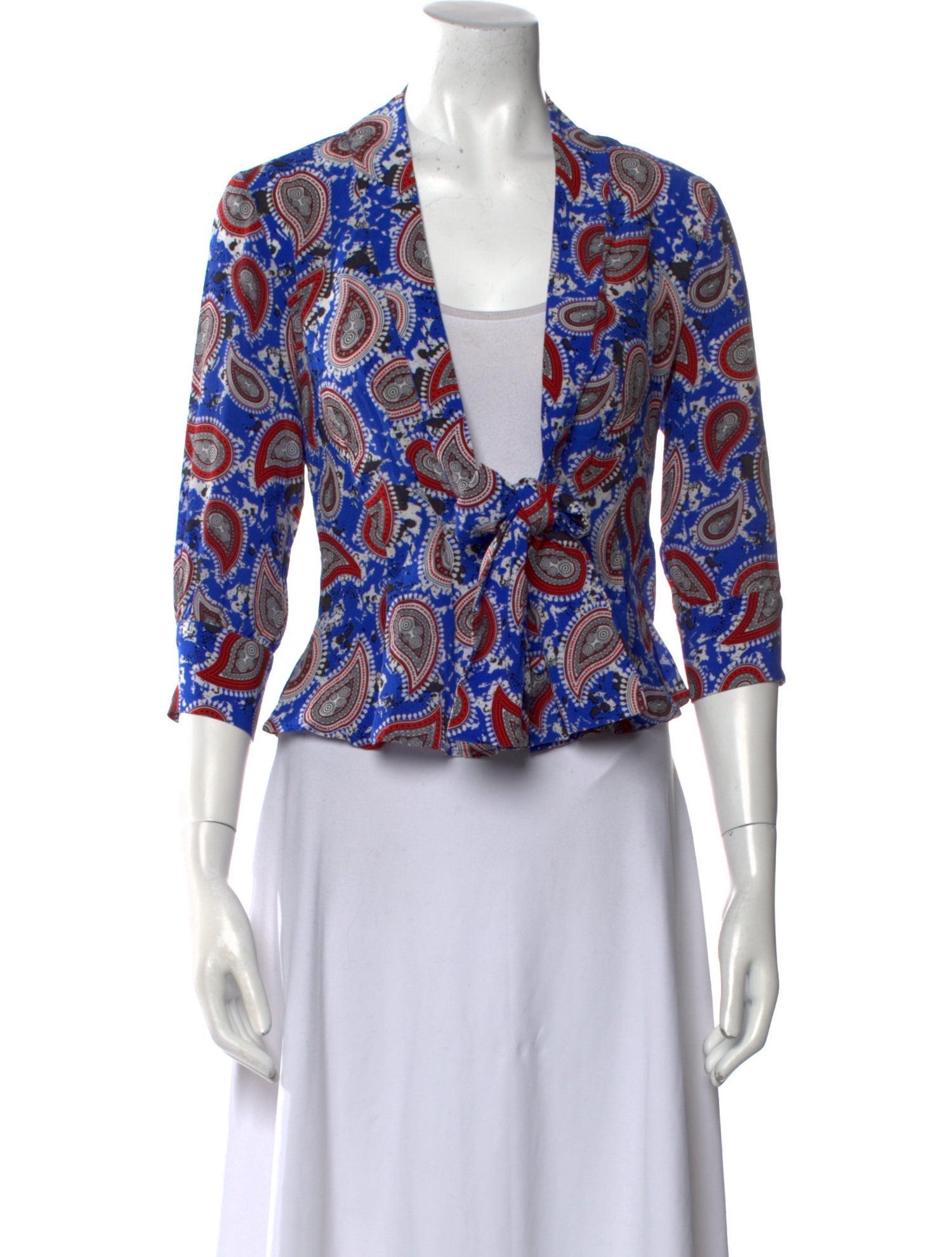 Dodo Bar Or Silk Printed Crop Top