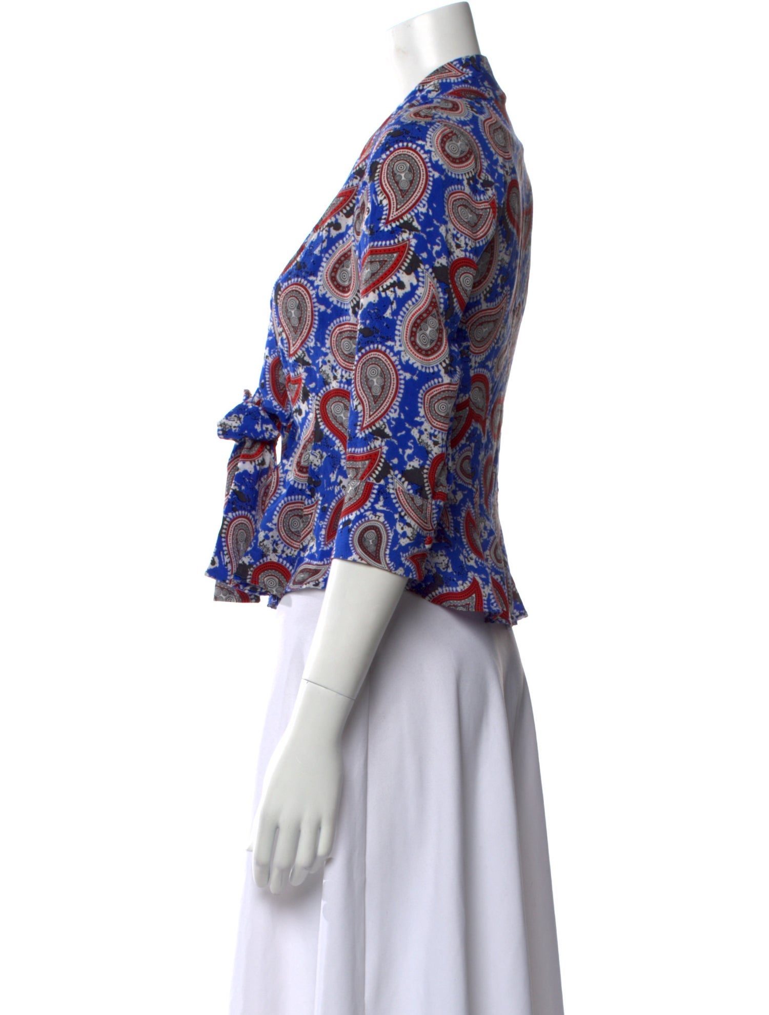 Dodo Bar Or Silk Printed Crop Top