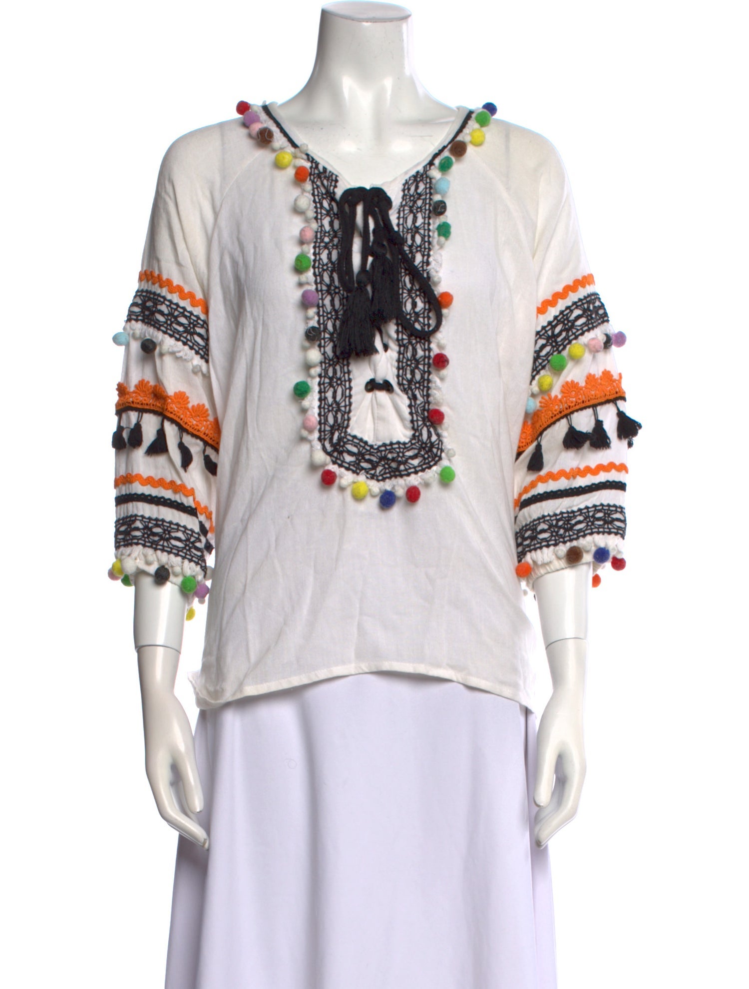 Dodo Bar Or Printed V-Neck Tunic