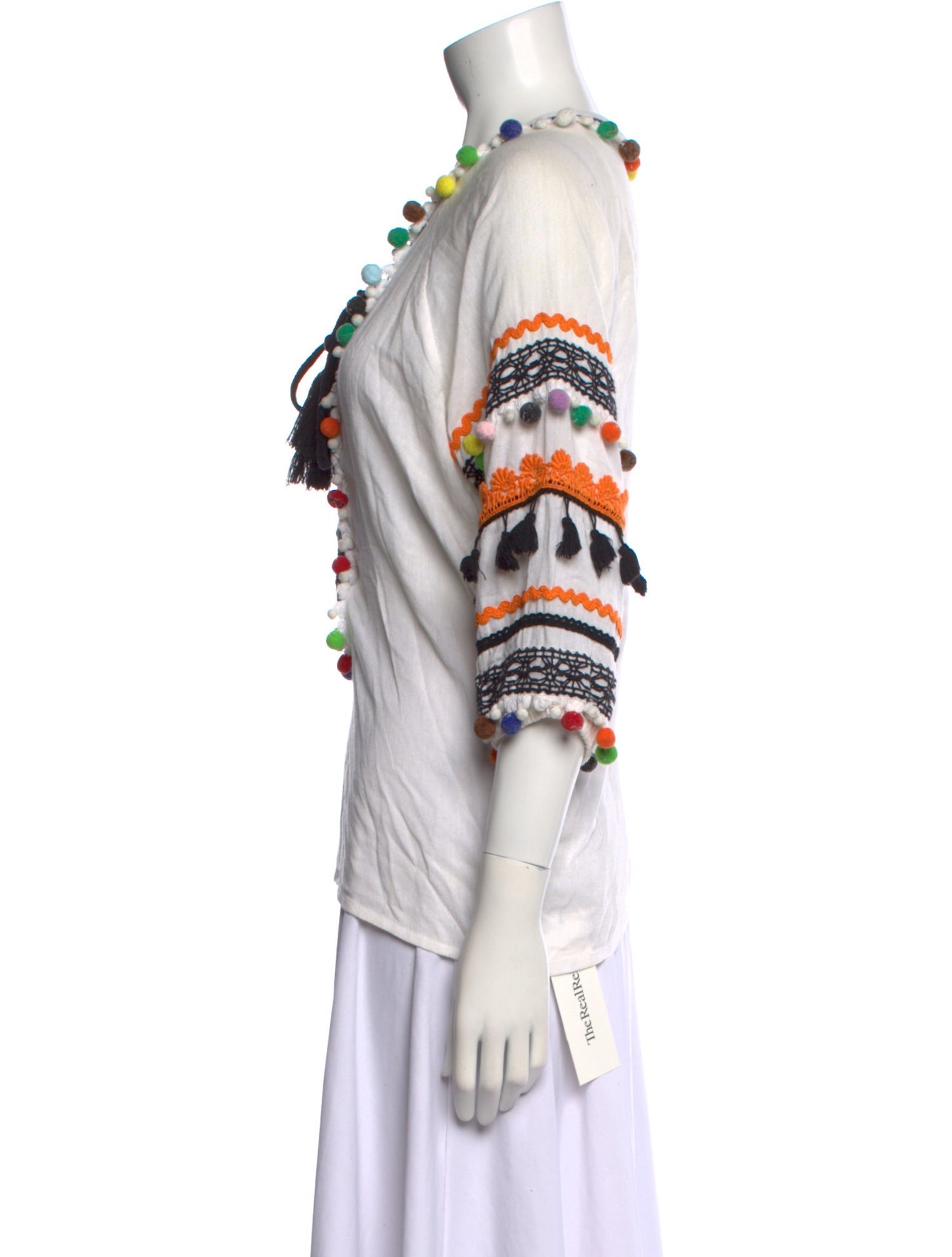 Dodo Bar Or Printed V-Neck Tunic