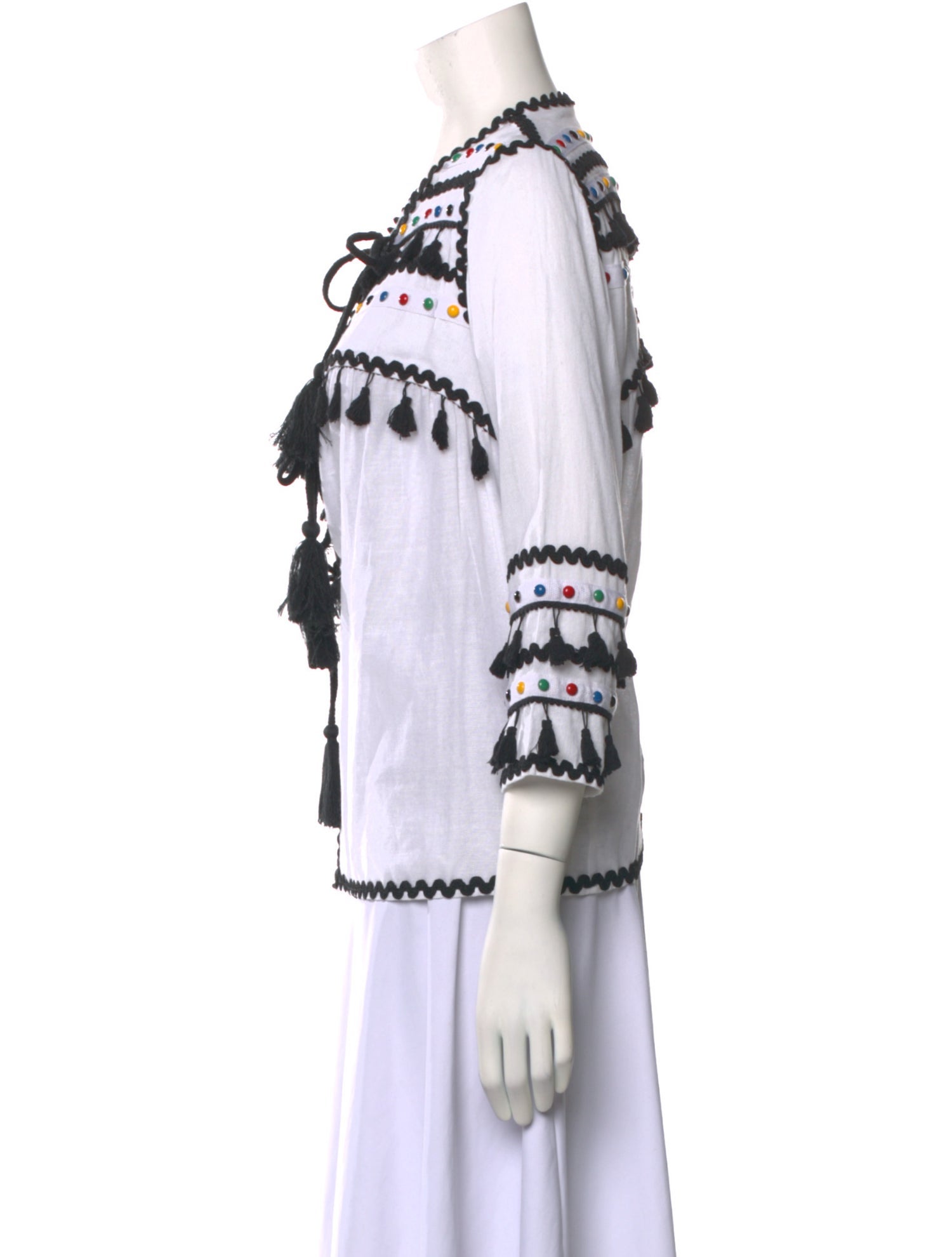 Dodo Bar Or Printed V-Neck Tunic
