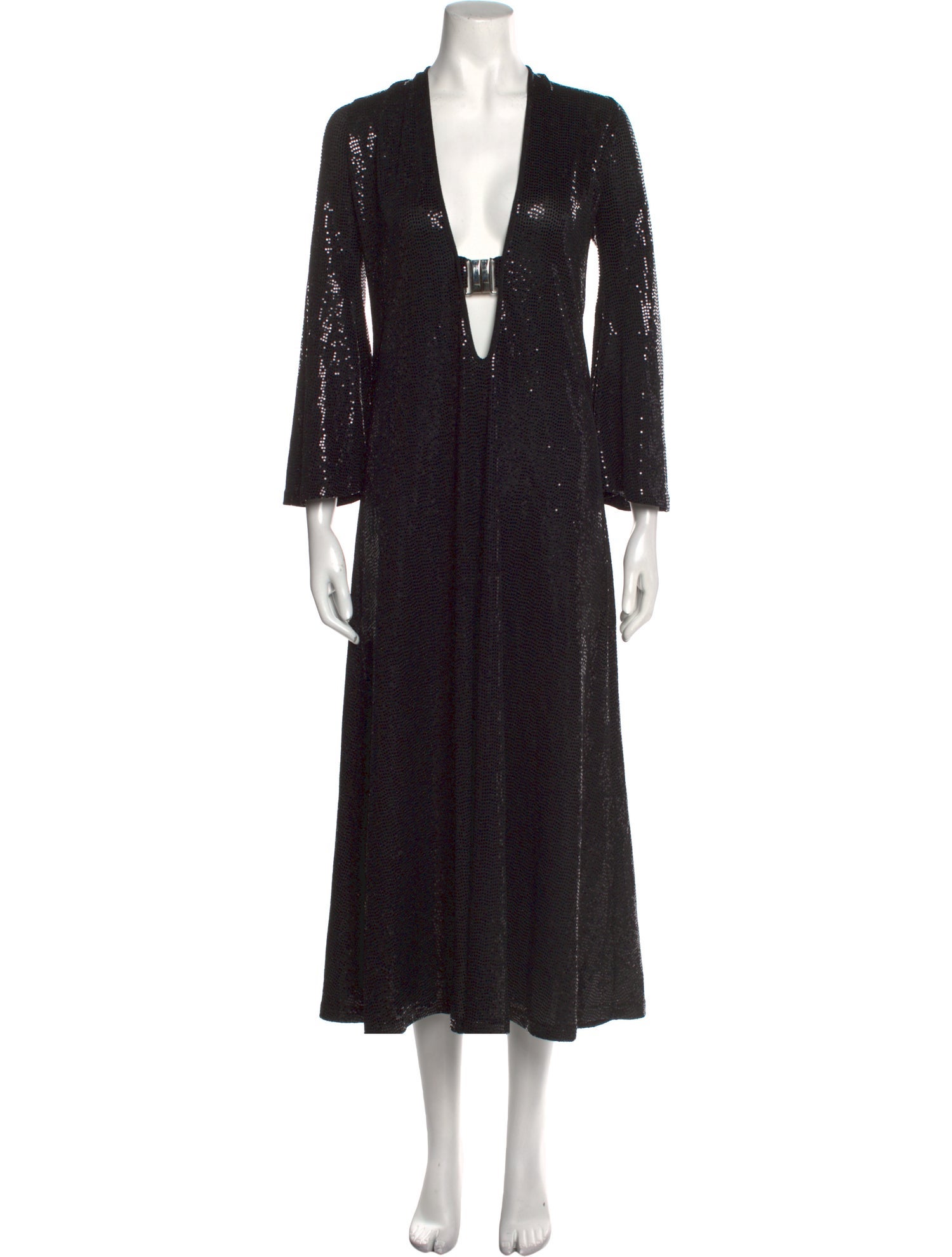 Dodo Bar Or Plunge Neckline Long Dress
