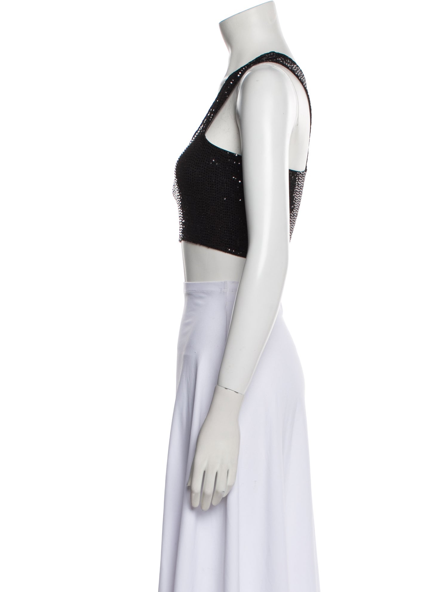 Dodo Bar Or One-Shoulder Sleeveless Crop Top