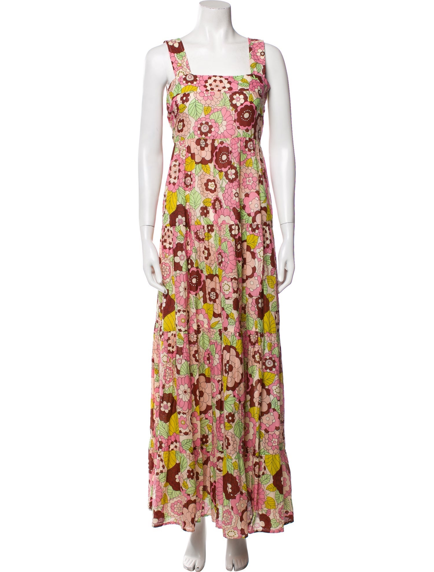 Dodo Bar Or Floral Print Long Dress w/ Tags