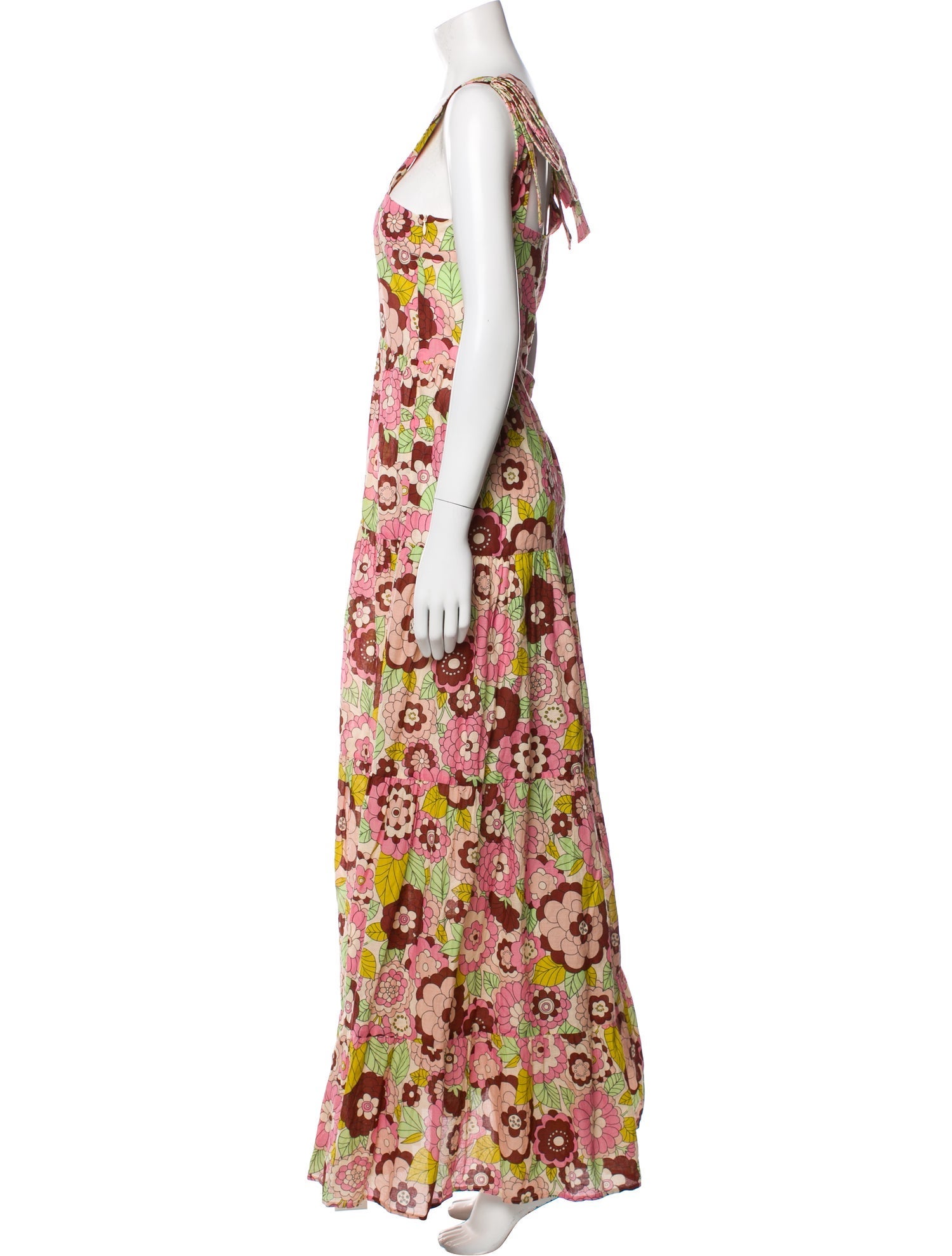 Dodo Bar Or Floral Print Long Dress w/ Tags