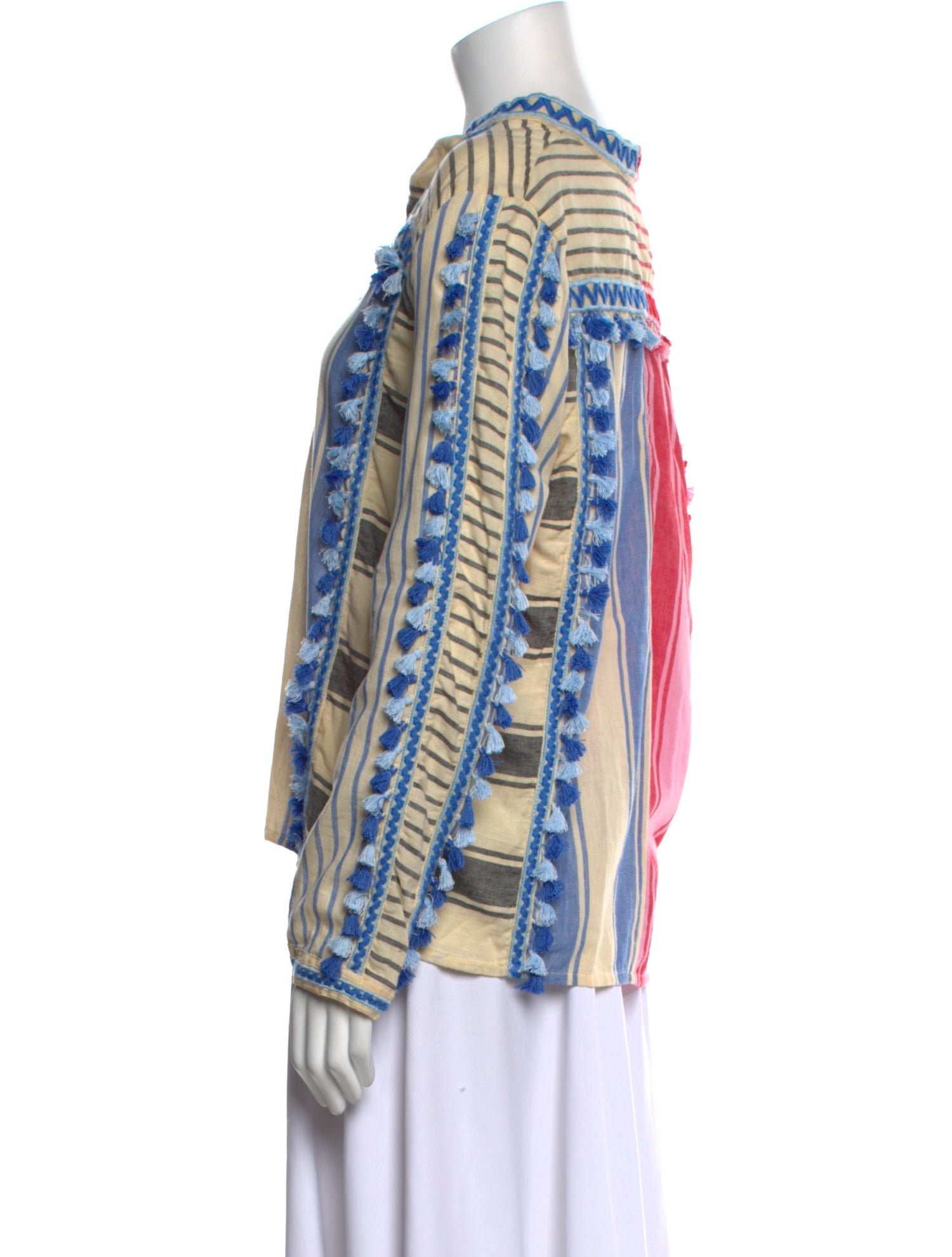 Dodo Bar Or Striped V-Neck Blouse