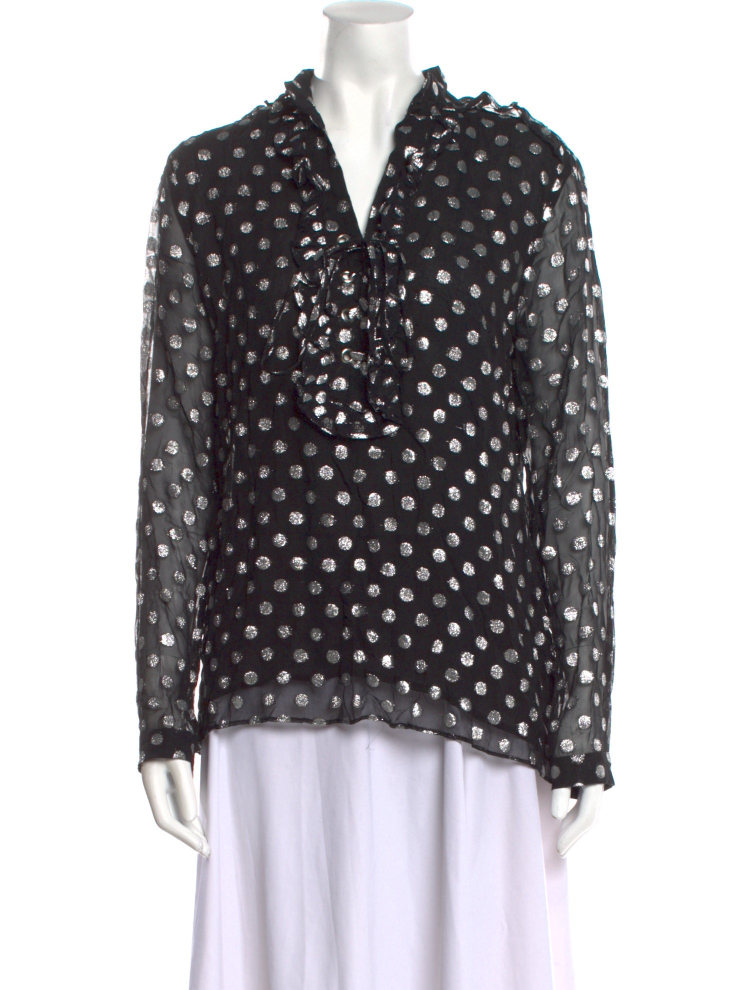 Dodo Bar Or V-Neck Long Sleeve Blouse