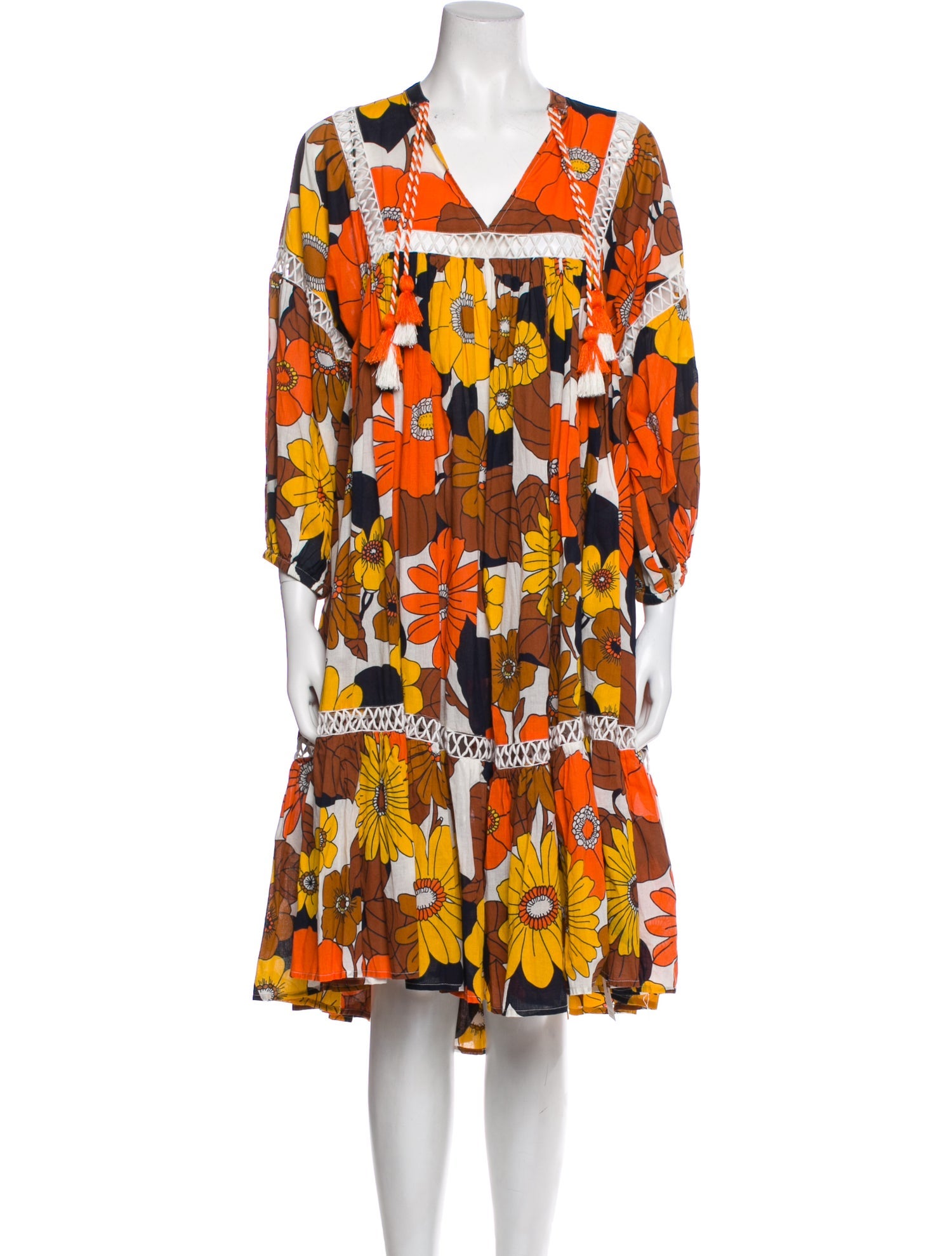 Dodo Bar Or Floral Print Midi Length Dress