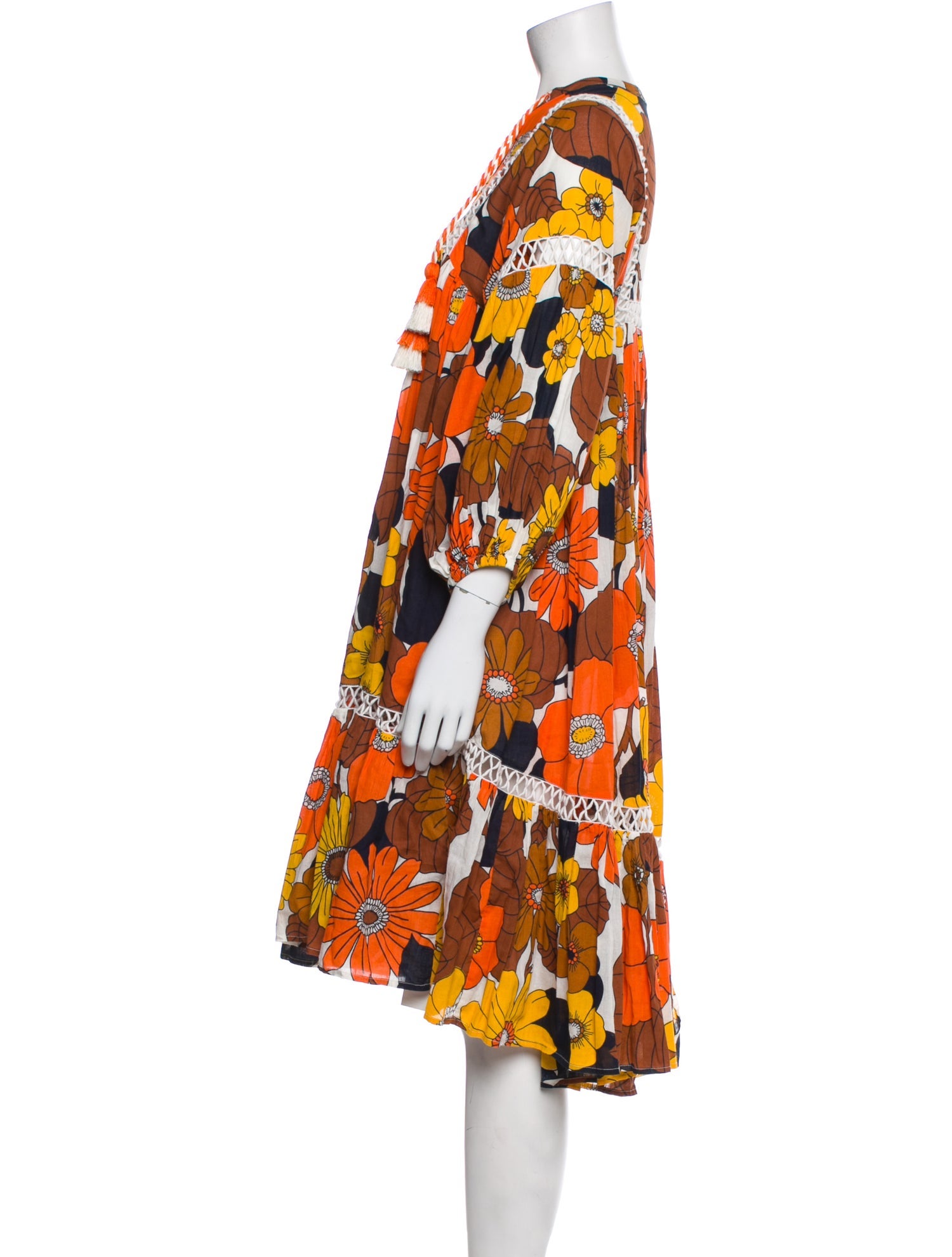 Dodo Bar Or Floral Print Midi Length Dress