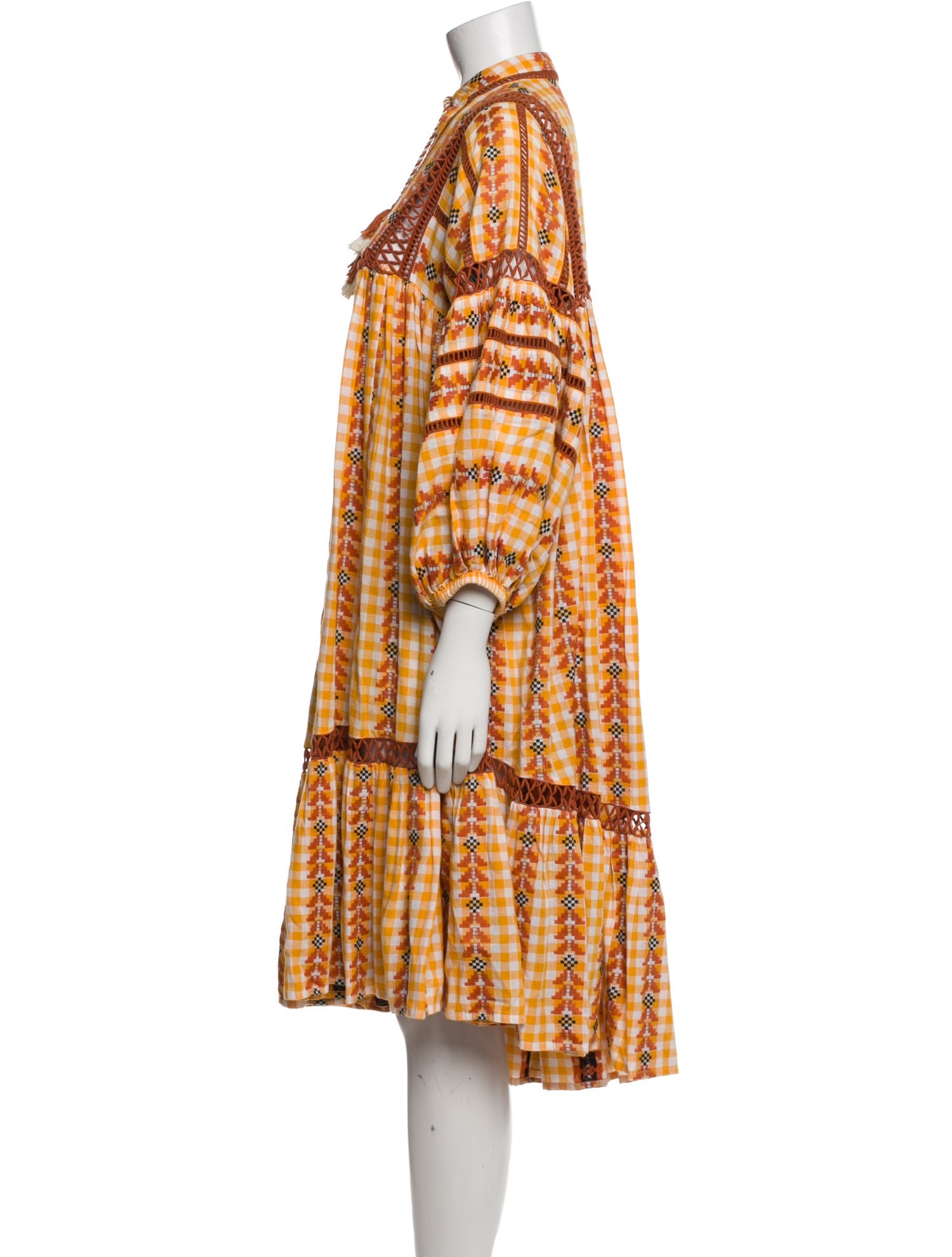 Dodo Bar Or Plaid Print Knee-Length Dress
