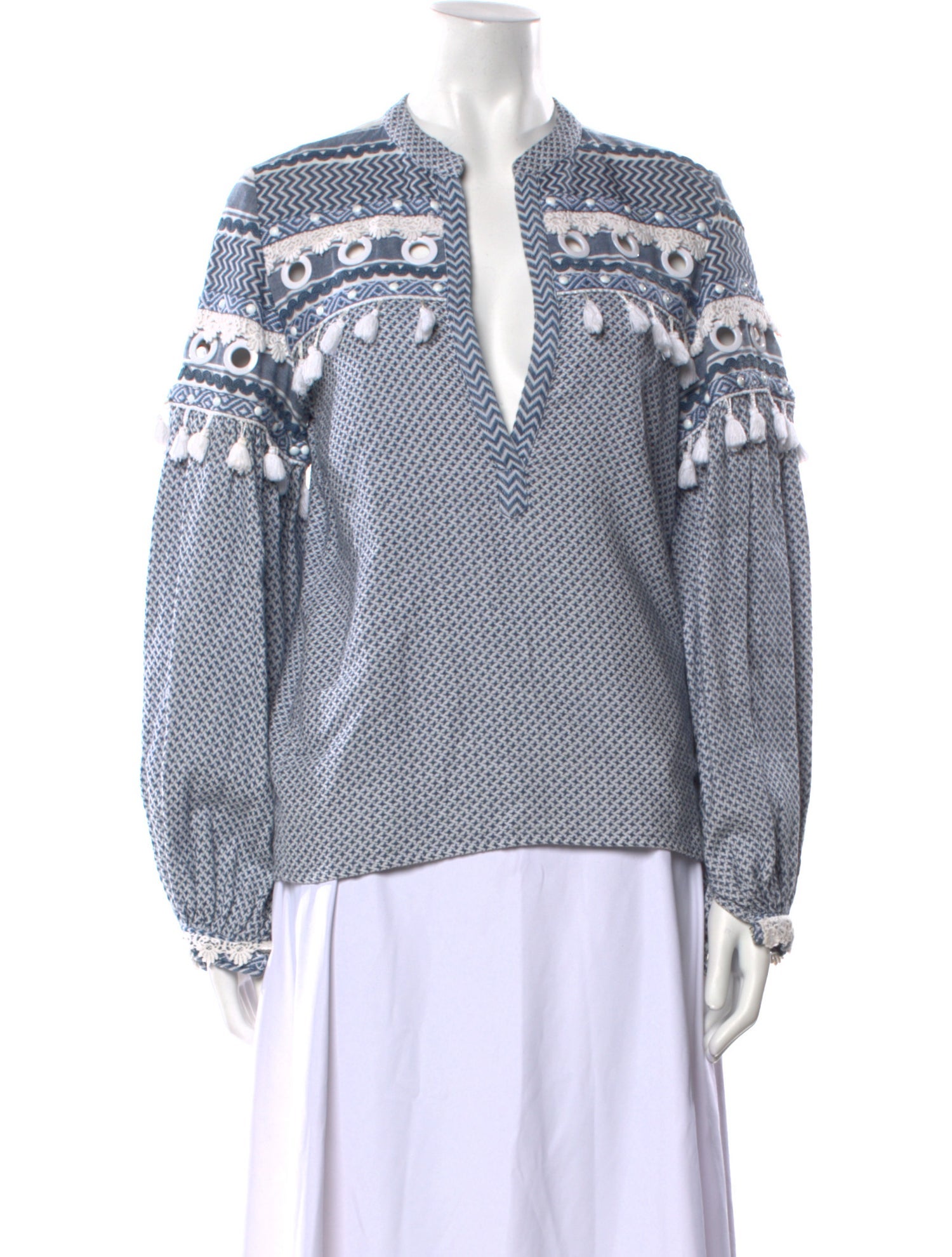 Dodo Bar Or Printed V-Neck Sweatshirt