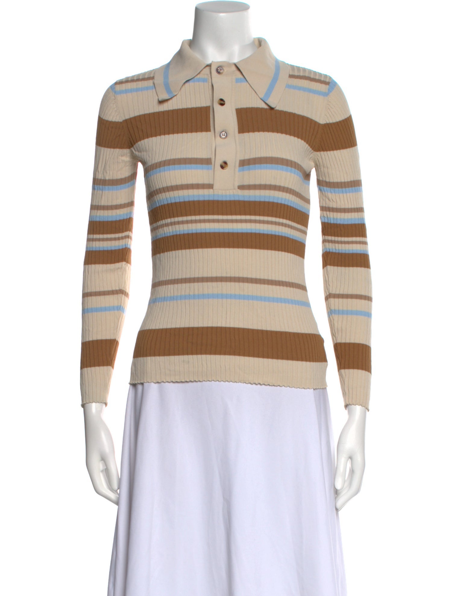 Dodo Bar Or Striped Long Sleeve Polo