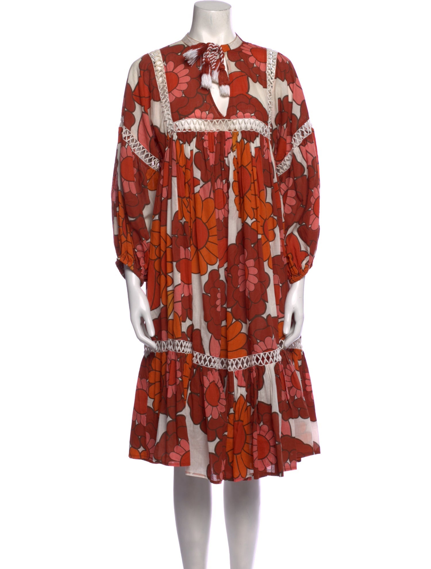 Dodo Bar Or Floral Print Midi Length Dress