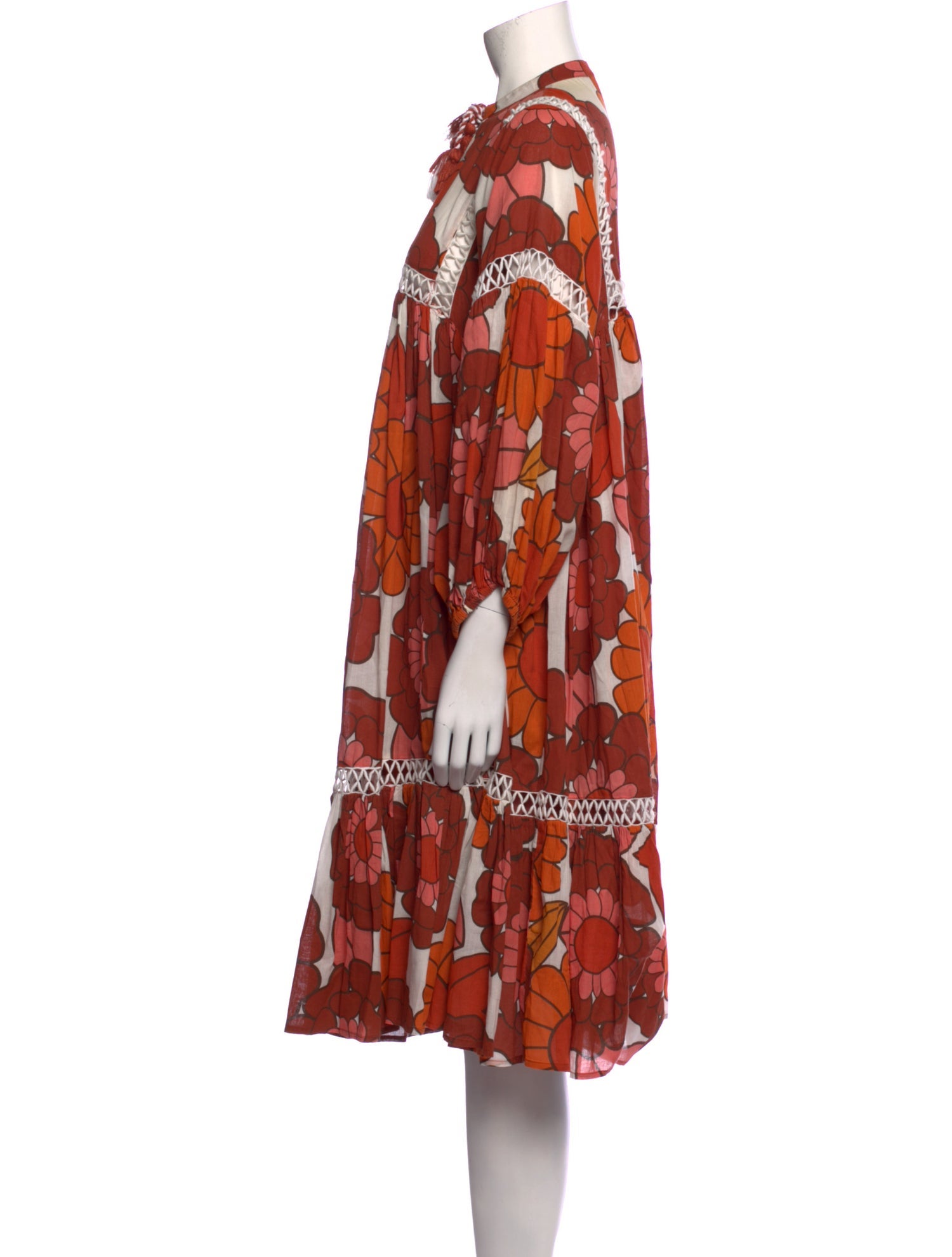 Dodo Bar Or Floral Print Midi Length Dress