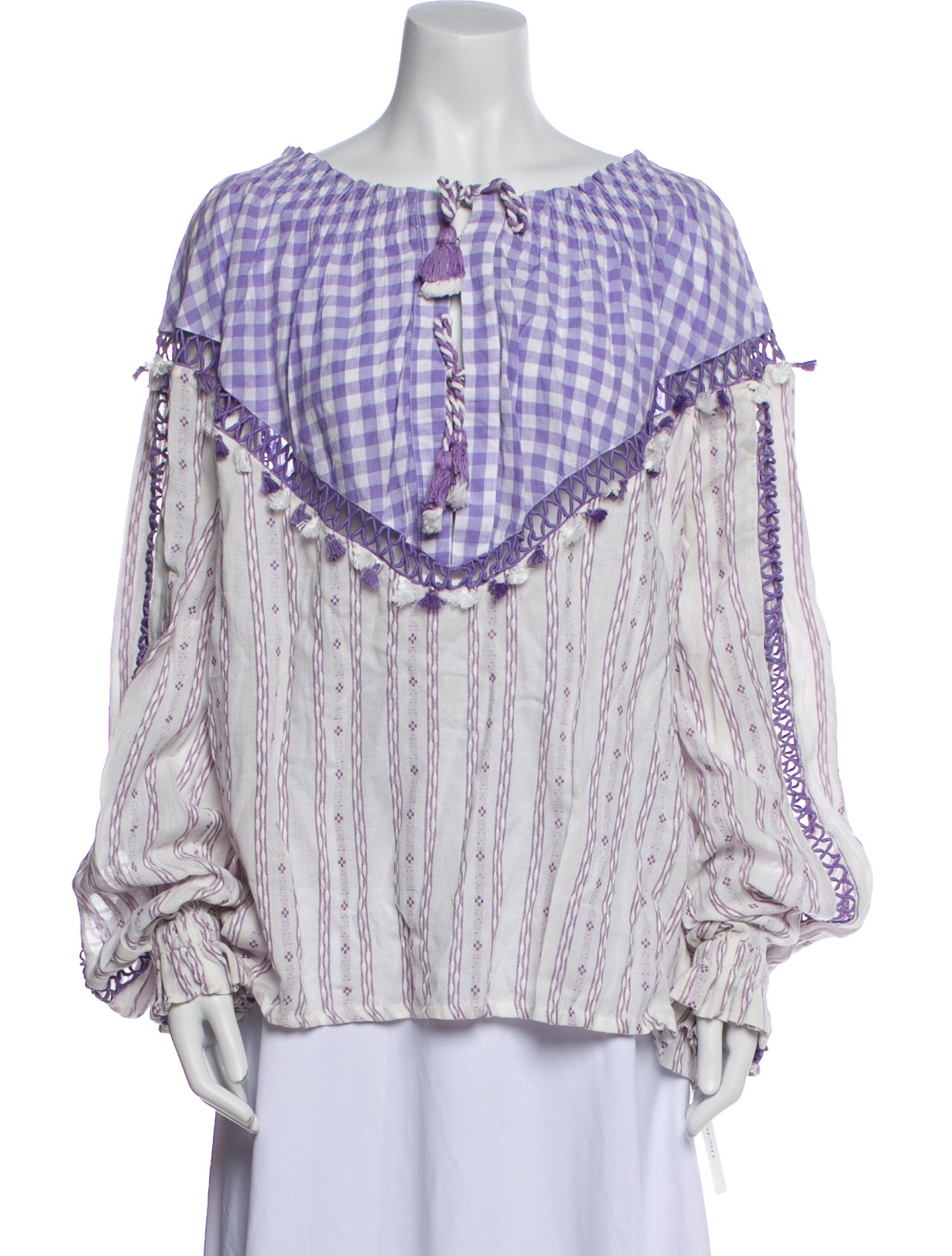 Dodo Bar Or Printed Off-The-Shoulder Blouse