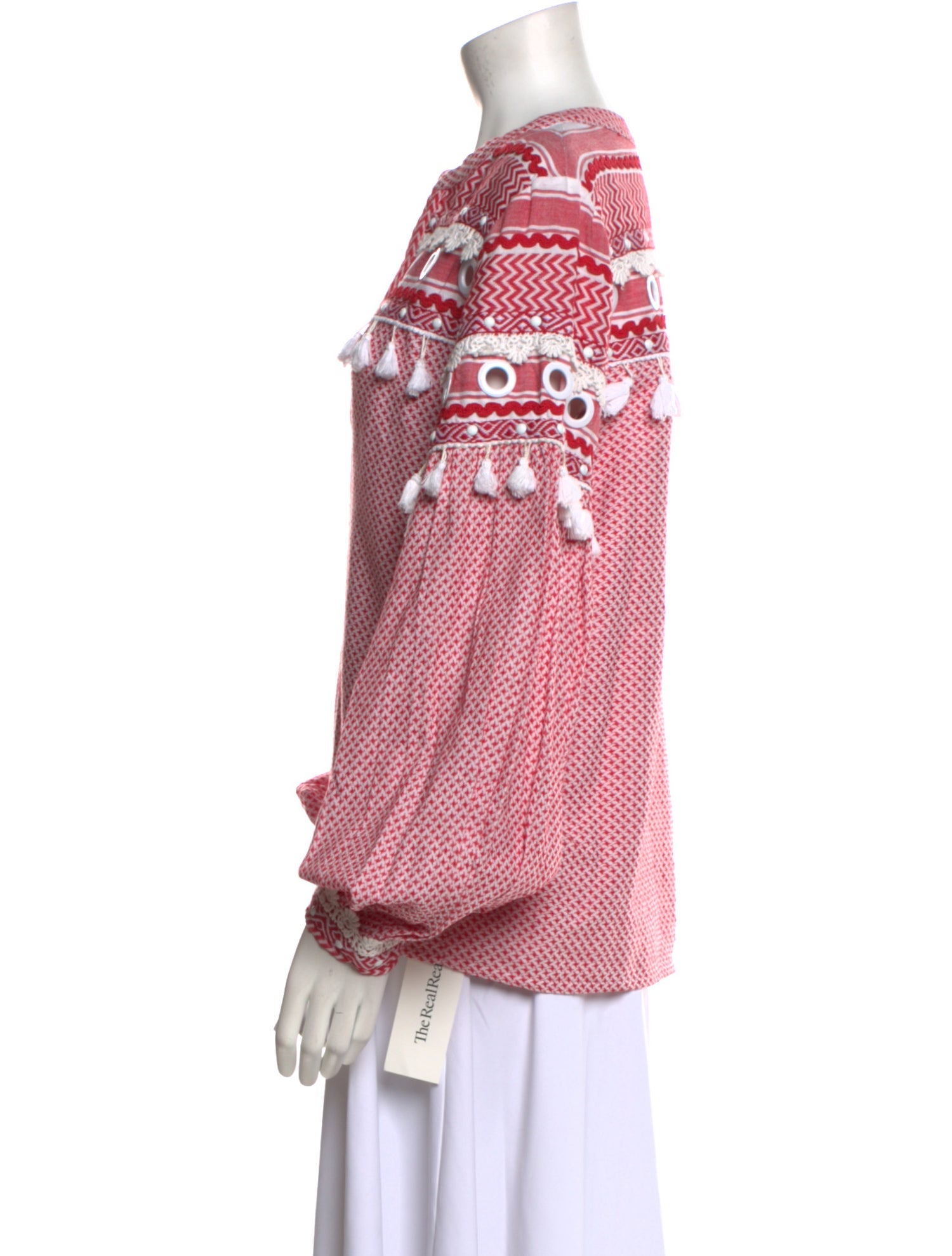 Dodo Bar Or Printed V-Neck Blouse