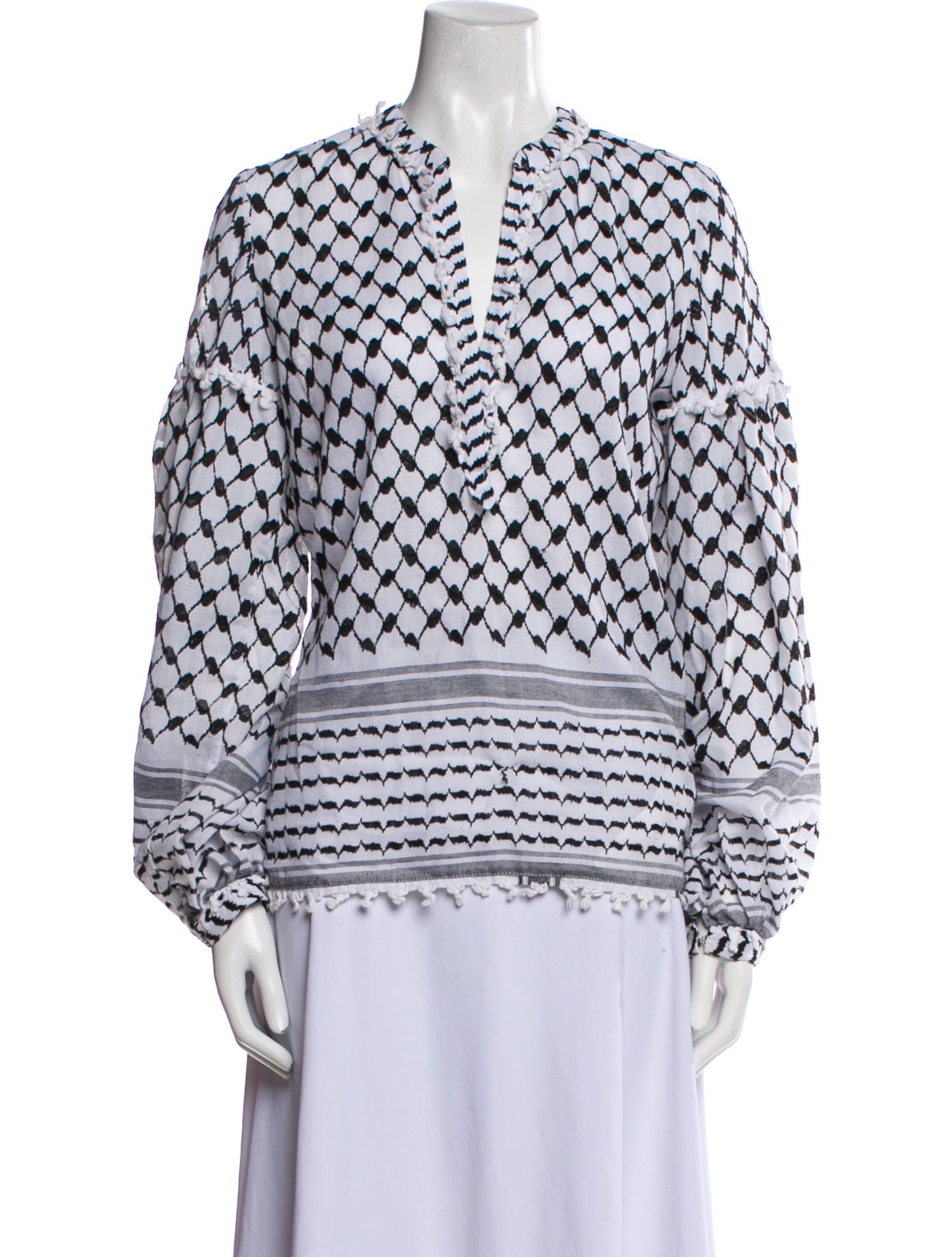 Dodo Bar Or Printed V-Neck Tunic