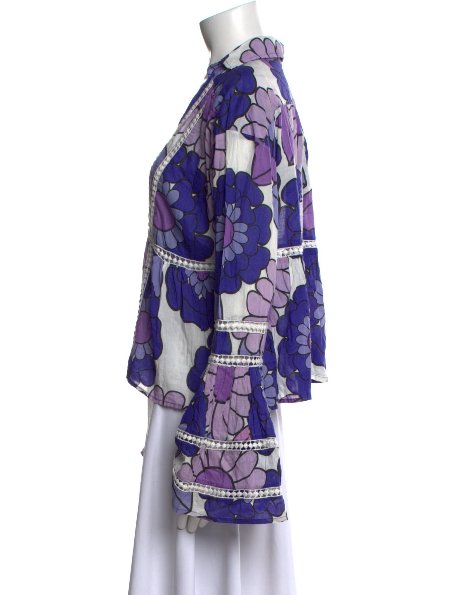 Dodo Bar Or Printed Long Sleeve Blouse