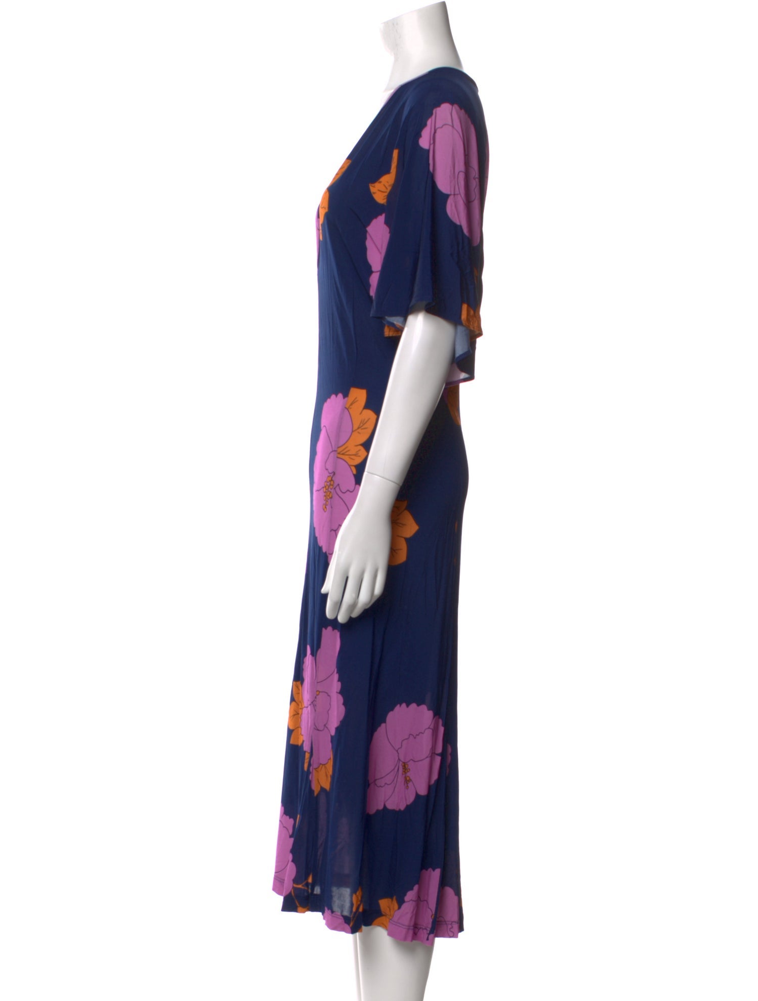 Dodo Bar Or Floral Print Midi Length Dress