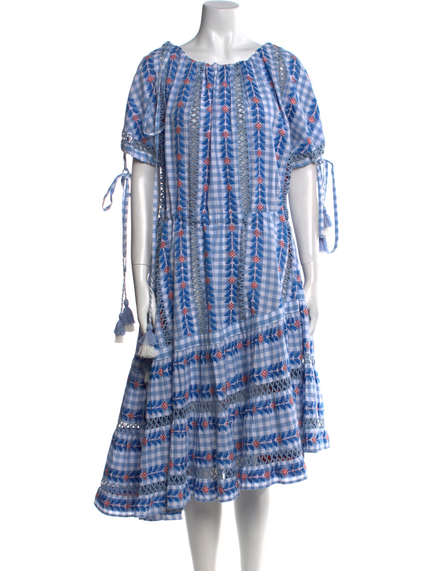 Dodo Bar Or Plaid Print Midi Length Dress