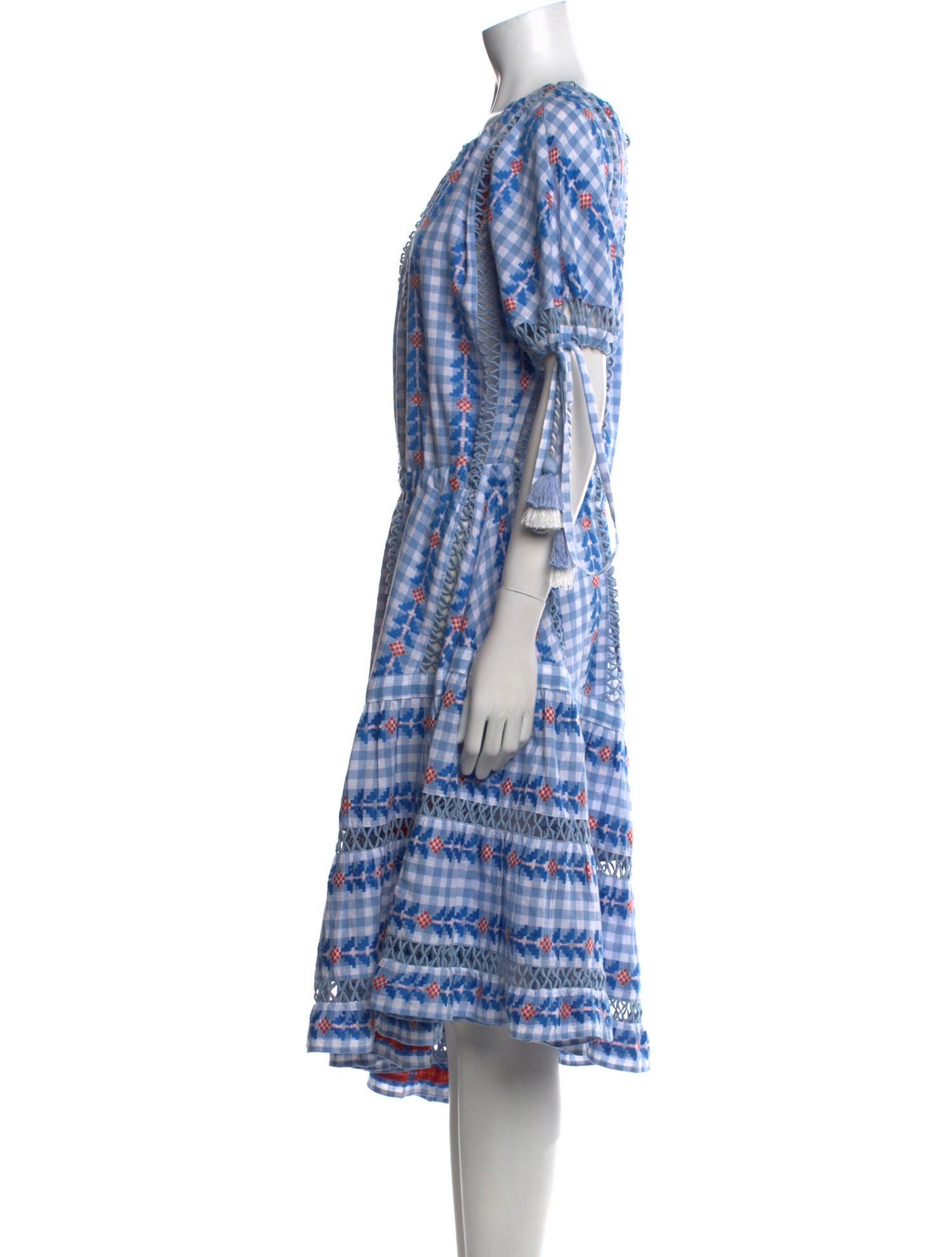 Dodo Bar Or Plaid Print Midi Length Dress