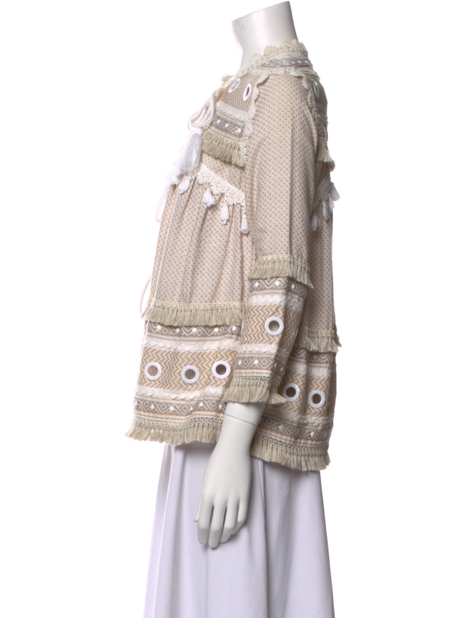 Dodo Bar Or Printed Mock Neck Blouse