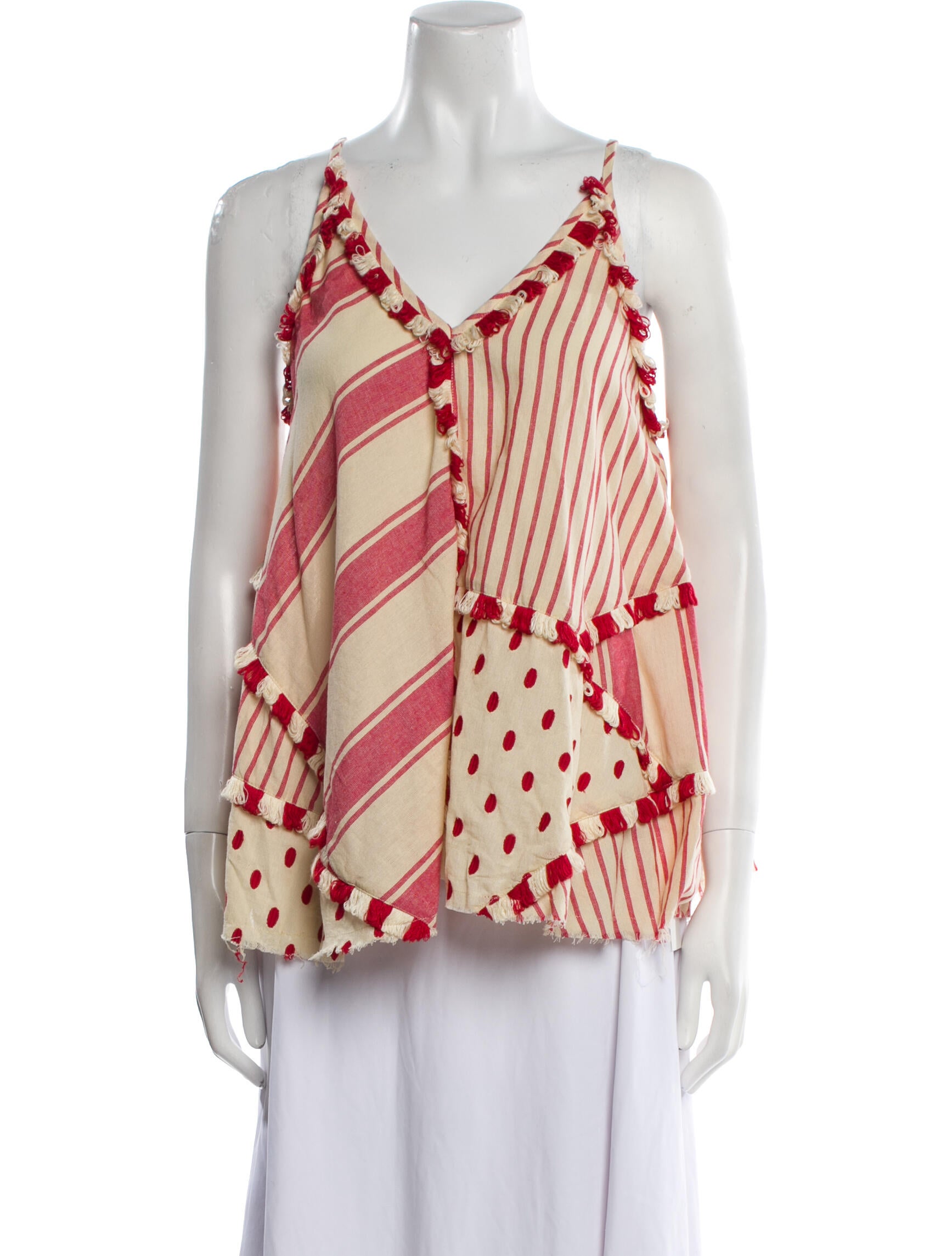 Dodo Bar Or Striped V-Neck Top