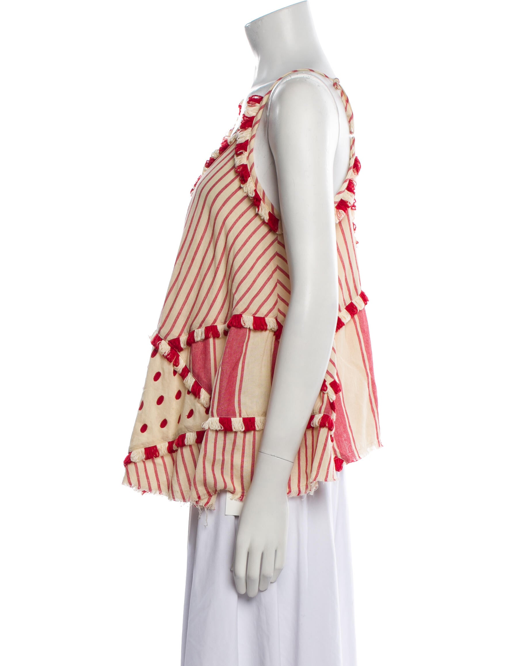 Dodo Bar Or Striped V-Neck Top