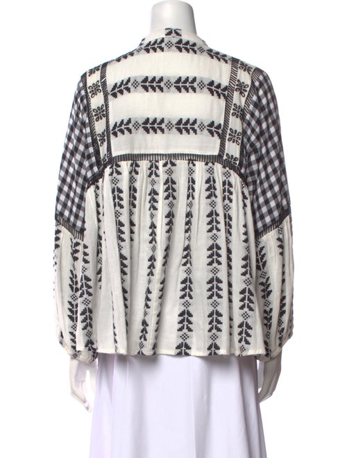 Dodo Bar Or Printed Mock Neck Blouse