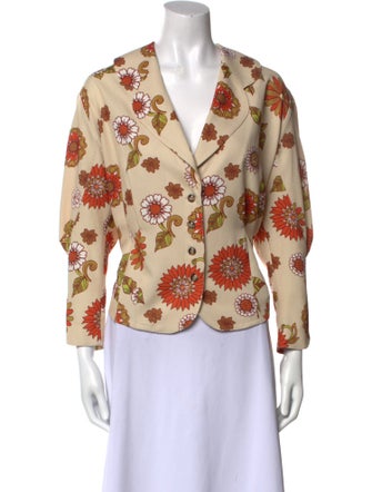 Dodo Bar Or Floral Print Three-Quarter Sleeve Button-Up Top