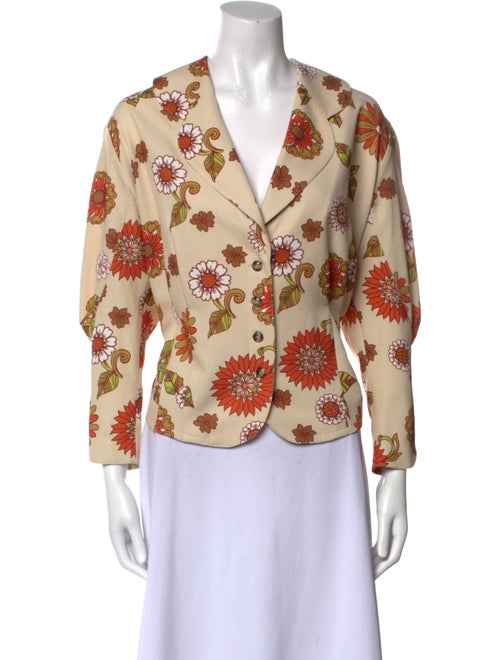 Dodo Bar Or Floral Print Three-Quarter Sleeve Button-Up Top