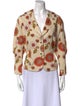 Dodo Bar Or Floral Print Three-Quarter Sleeve Button-Up Top